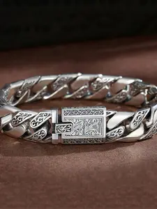 Vintage Bracelet, Punk Style Stainless Steel Bracelet for Men, High Quality Fashionable Bracelet, Fashion Jewelry for Party, Daily Decor, Trendy All-match & Exquisite Jewelry for Birthday Gift, Casual Trendy Jewelry