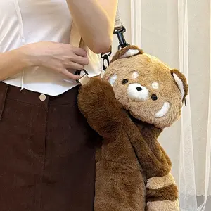 Cute plush backpack, fashionable cartoon trendy doll shoulder crossbody bag, soft texture backpack, cute niche design shoulder bag, Fluffy Backpack, suitable for going out to play, dating, shopping and other scenes.