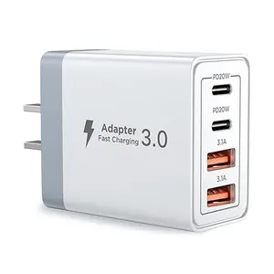 Wall Fast Charger, 40W 4 Port Quick Phone Power Charger PD20W USB C Plug Adapter for iPhone 17/16/15/14/13/12/Pro Max/for iPhone 17 Air, Wall Charger, Fast Charging Adapter, Power Adapter