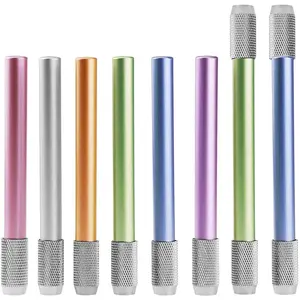 8 count Pencil Extenders,  One  & Dual  Metal Handle Pen Holder Lengthener, School Office Supplies Art Writing Tool