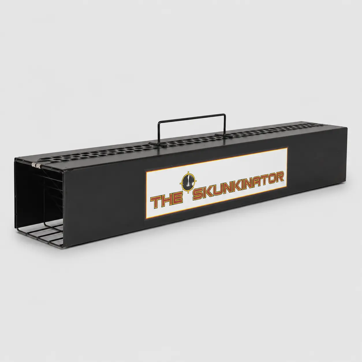 Rugged Ranch Skunkinator Humane Live Skunk Trap, Galvanized Steel, Low Profile, Patented Design, 33" L x 5" H x 4.25" W, Safe Capture for Farm & Poultry Use