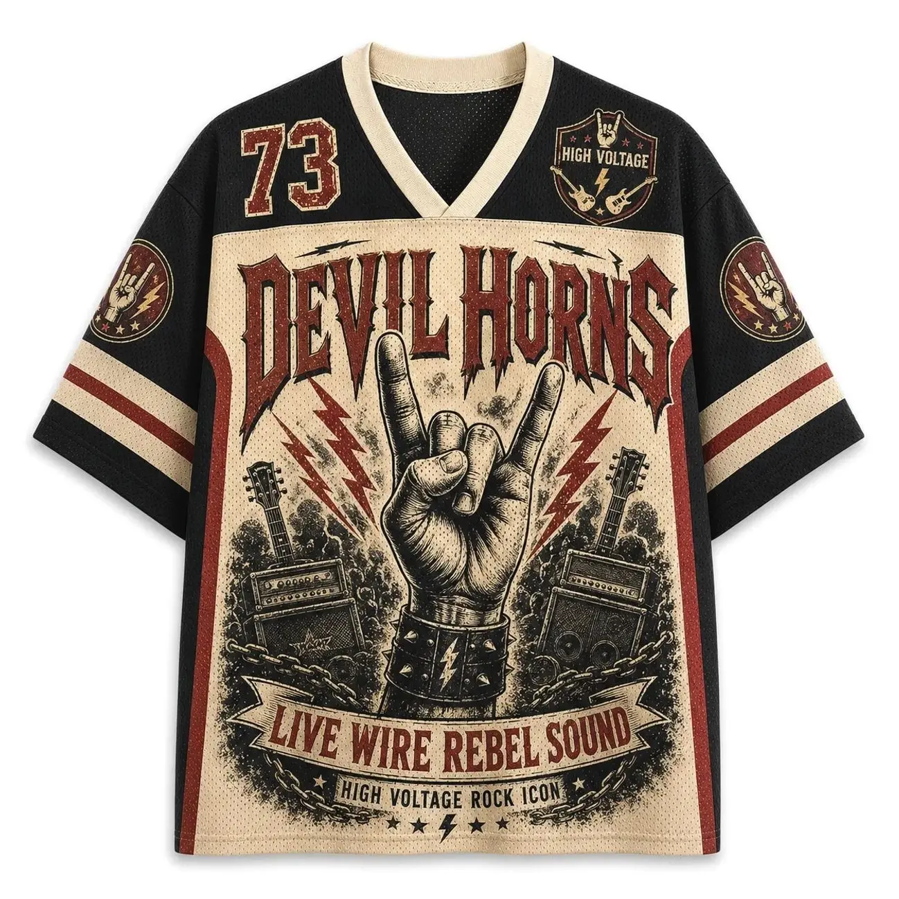 Devil Horns Ghost Mesh Jersey QG6