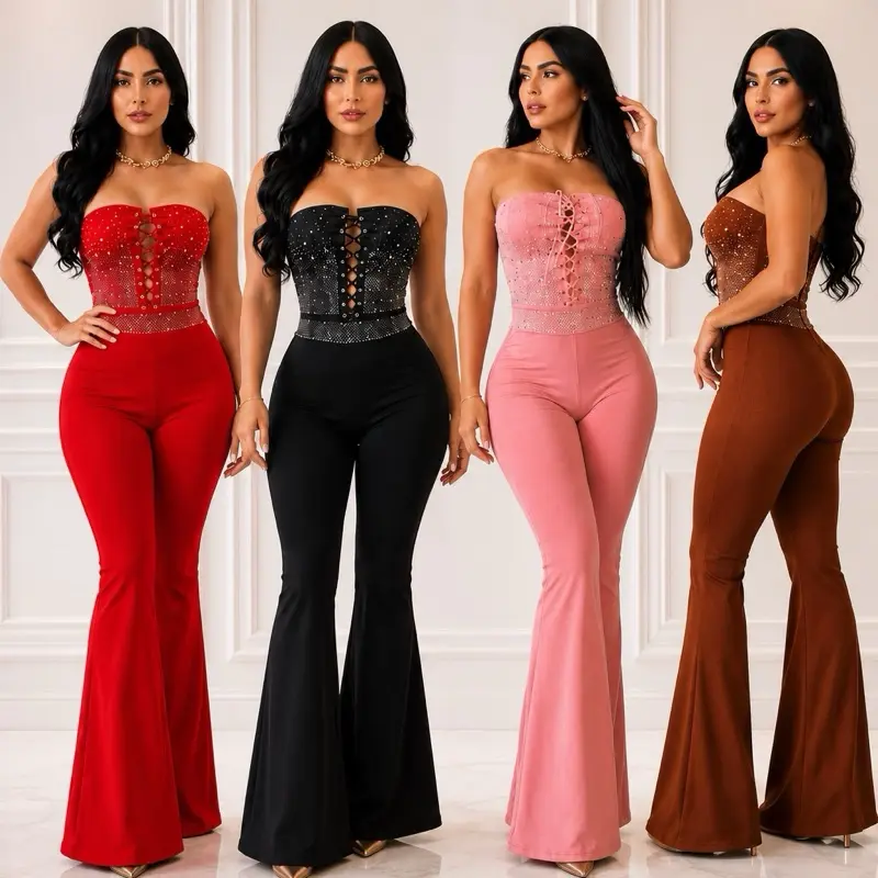 Colombian Suplex Rhinestone Jumpsuit – One Size Fits S/M/L