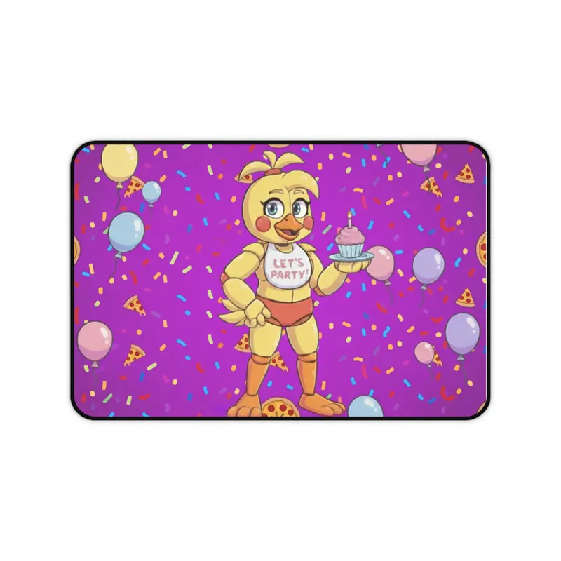 Toy Chica Five Nights at Freddy's Fan Art Print - Kawaii Horror Wall Art - Gamer Room Decor Poster - FNAF Animatronic Illustration