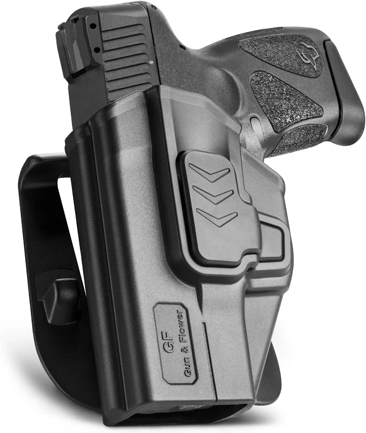 GunFlower Polymer OWB Holster Fits G19 Gen3-6/ G19X G23 Gen3-4/G26 Gen3-5/ G32 Gen3-4/ G44/ G45 ,Open Carry Holster for Outside Waistband, 360 Adjustable