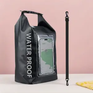 Tankye Outdoor Multi-Functional 5L Waterproof Bucket Bag, Water Sports Cross-Body Bag with PVC Mobile Phone Waterproof Pouch for Boating