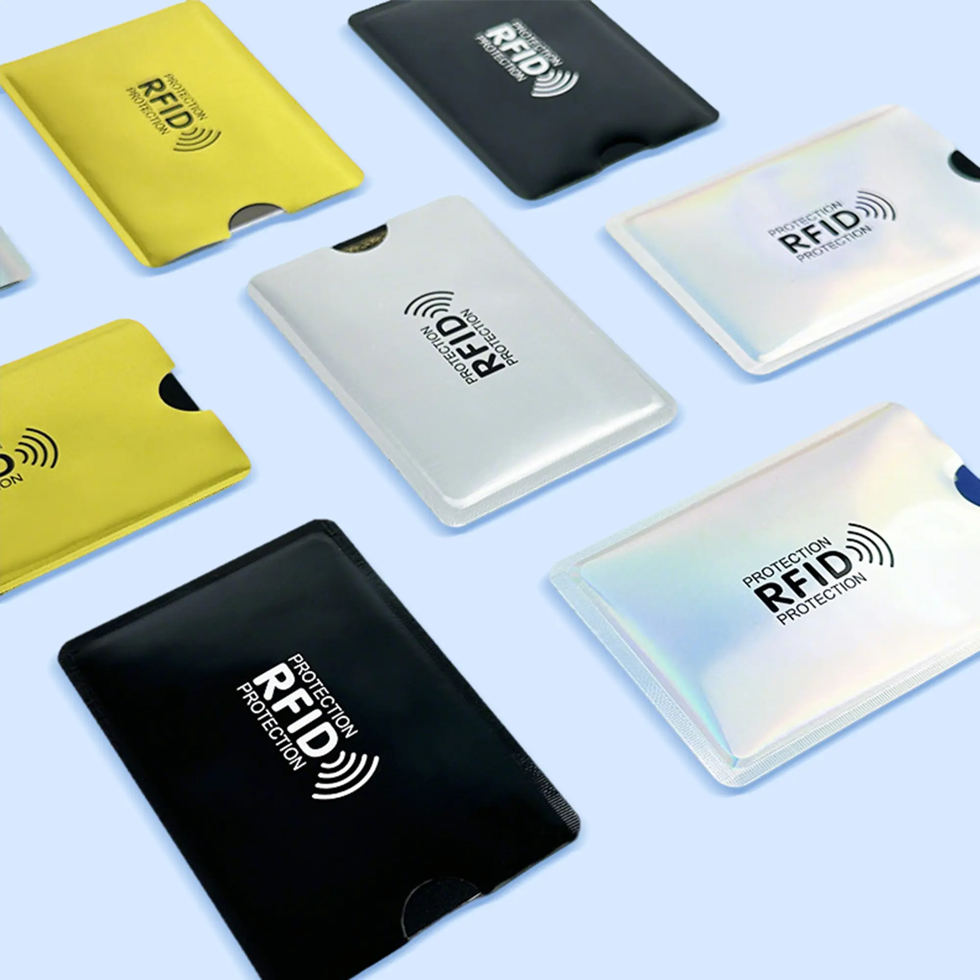8 Counts RFID Blocking Sleeves Set – Effectively Protect Your Credit, Debit, and ID Cards From Electronic Theft, Anti-scanning Card Shield Pouches, Portable Card Sleeves For Daily And Travel Use