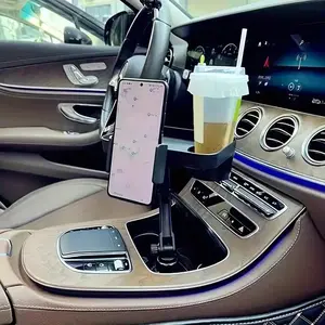 TAIMASI 1pc Versatile Car Tray - Integrated Cup Holder & Mobile Stand - Durable, For Easy Travel Dining And Organization
