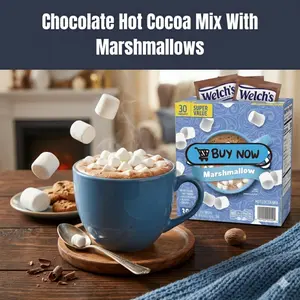 Chocolate Cocoa Drink Mix with Mini Marshmallows – Ready-to-Make Hot Beverage Powder, 30 Individual Sachets, Smooth & Creamy Taste