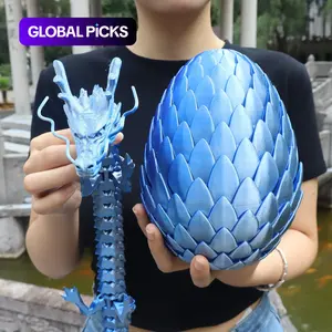 2pc 3D Printed Huge 18cm Scaled Egg + 60cm Big Dragon Set, Unique Home Décor Gift, Perfect for Parties, Halloween, Christmas Decorations #TOP PICKS