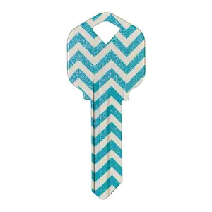 Hillman Wackey Teal House/Office Universal Key Blank Single (Pack of 6).