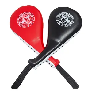 1 Pair Durable Taekwondo Foot Target Kick Pad, Adult & Kids Training Sparring Aid, Martial Arts Equipment for Karate Self-Defense Practice