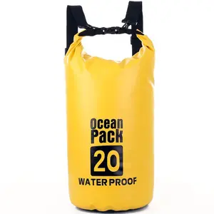 Outdoor waterproof bag for travel and sports, PVC waterproof bucket bag, summer camping and rafting waterproof storage bag