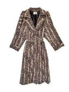 Aria Double Breasted Trench- Python