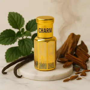 Dahab Aromas Charm Perfume Oil - Sweet Wooden Scent, Alcohol-Free, Patchouli Vanilla Sandalwood & Cedarwood, Long-Lasting Fragrance