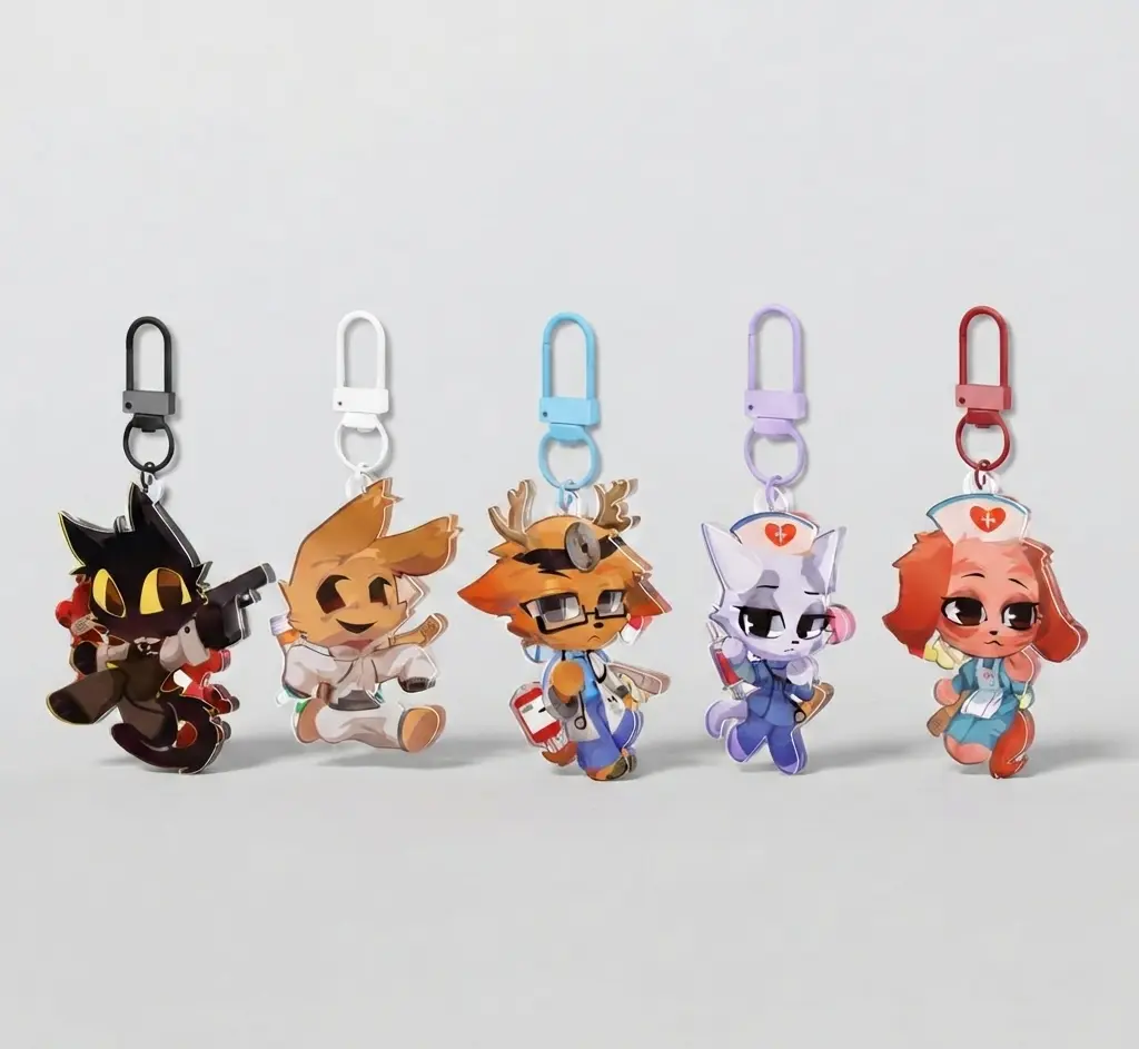 [Animal Hospital] Acrylic Keychains, Doctor Harlow, Secretary, Barney, Head Nurse, Intern, Secret Agent