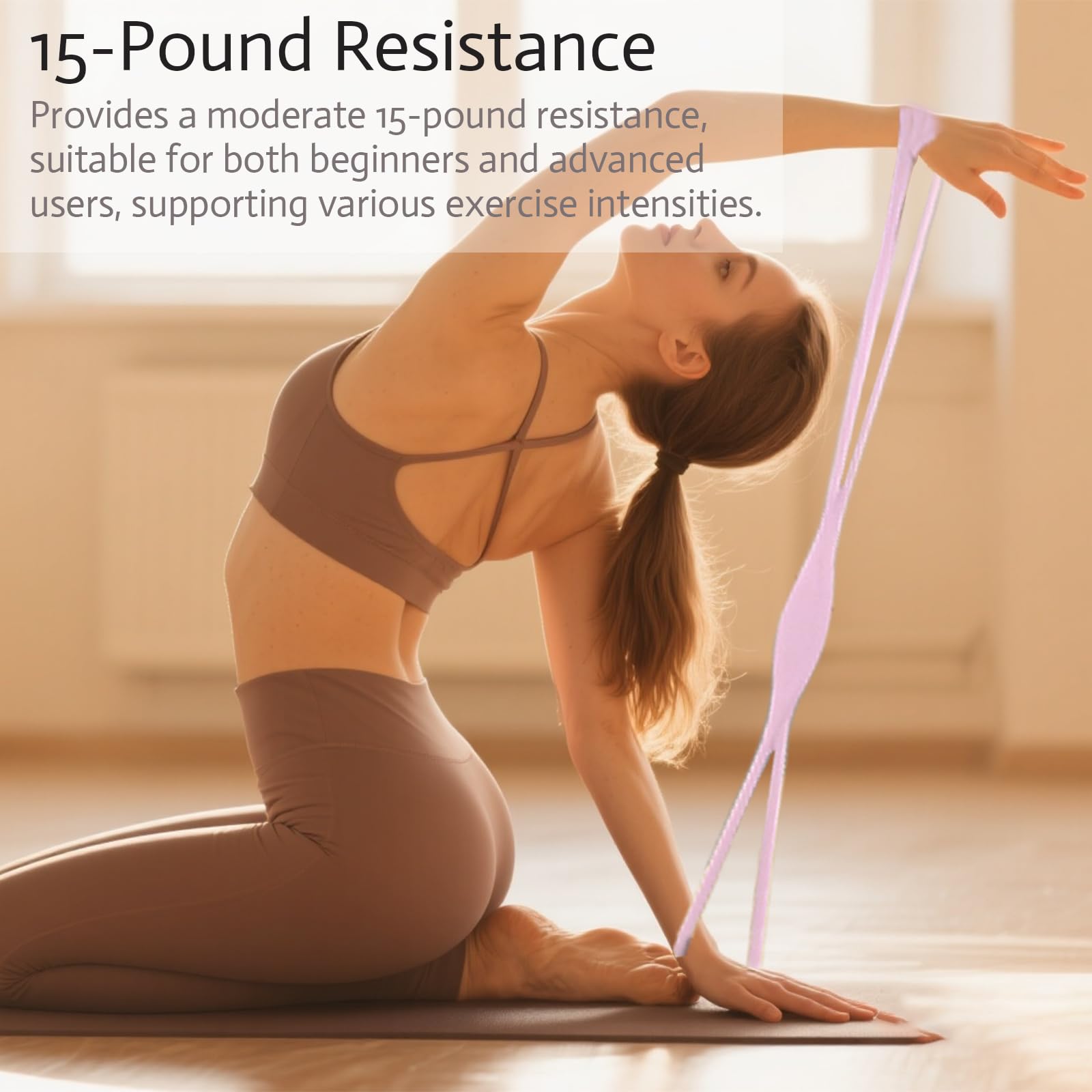 8 Shaped Stretch Band - Arm Shoulder Exercise Bands, Gym Stretching Equipment Tool Yoga Pulling Rope Chest Back Trainer, Portable Resistance Band for Flexibility Strength Workouts