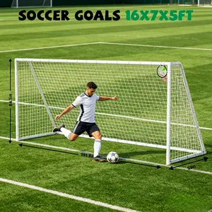 7X16FT Portable Soccer Goal for Kids & Youth, High-Strength Weather-Resistant Soccer Net, Sturdy Outdoor Training Goal Perfect for Backyard Games, Soccer Practice, Lawn Sports and Backyard Family Outdoor Activities