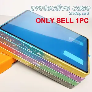 Unique Gradient Floral Aluminum Game Card Protector, 35pt Magnetic Rating Case, UV Protection, Suitable for Psa/cgc/bgs/tcg