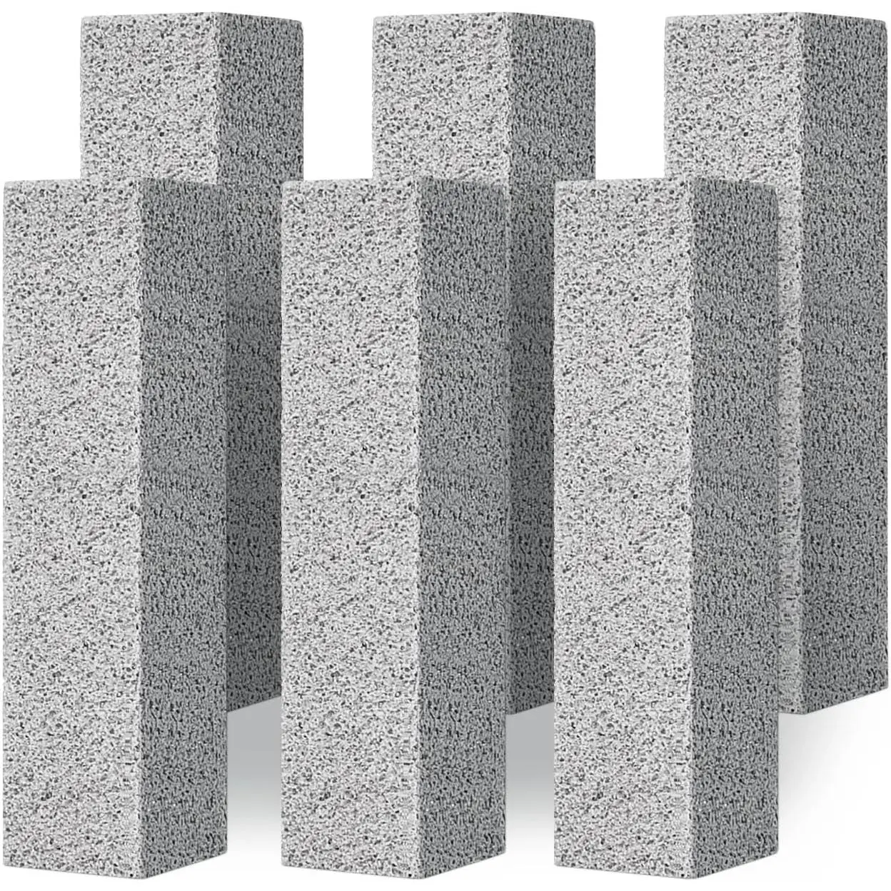 Pumice Stone for Toilet Bowl Cleaning,Pumice Stick Powerfully  Limescale Stain,Hard Water Ring, Calcium Buildup,Iron&Rust. Remover for Tile/Bath-tub/Sink/Grill - 6 Pack