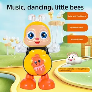 Dancing Bee Electric Toys With Musical And Lights Electronic Cartoon Bee Preschool Learning Toys Dancing Bee Animal Singing Toy