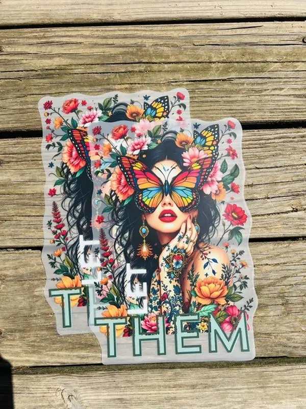 Let Them Butterfly Beauty - Direct Print Film Transfer for Trendy T-Shirts, Cotton, Polyester & Blends - High-Quality Print