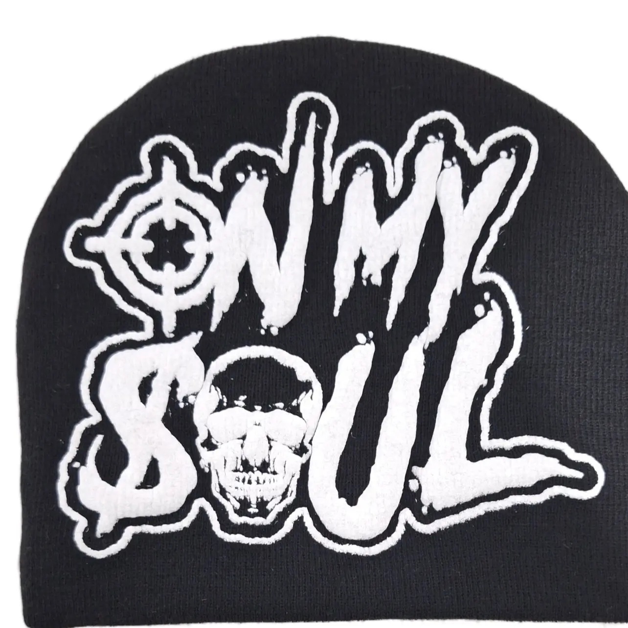 On My Soul Puff Print Beanie - Unique Puff Print Design for Stylish Streetwear Wear