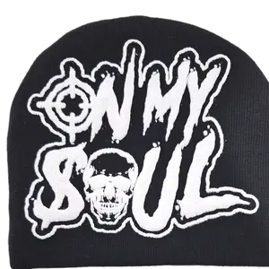 On My Soul Puff Print Beanie - Unique Puff Print Design for Stylish Streetwear Wear