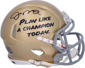 Joe Montana Notre Dame Fighting Irish Autographed Play Like a Champion Speed Mini Helmet - Fanatics Authentic Certified