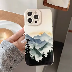 Majestic Ink Painting Mountains and Forests Pattern Phone Case, TPU Shockproof Full Protection Case, Compatible with iPhone 17/16/15/14/13/12/11 PRO MAX PLUS AIR E XS and PROMAX MINI, Ideal Gift for Friends and Family, MS1848
