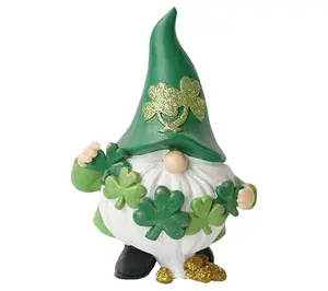 Santa's Workshop 5.7" Irish Clover Gnome