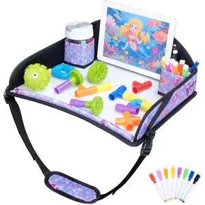 Travel Tray for   Seat, Travel Tray for Airplane,   Seat Lap Tray, Carseat Table Tray for  Travel Activities (