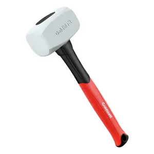 #fathersdaygift Goldblatt Rubber Mallet 16 oz. Low Recoil Rubber Hammer with Solid Head & Soft-grip Handle, Double-Faced Soft Mallets, Soft Blow Tasks, No Damage for Camping, Woodworking and Flooring | White
