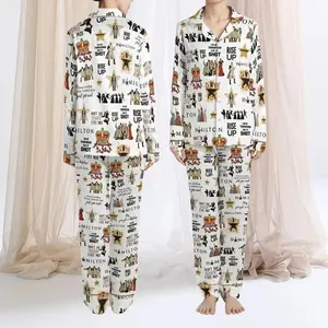 Hamilton Musical Satin Pajamas, Broadway Theater Long Pajamas, Hamilton Musical Short Pajamas, Alexander Hamilton Pajamas Set, Hamilton Gift