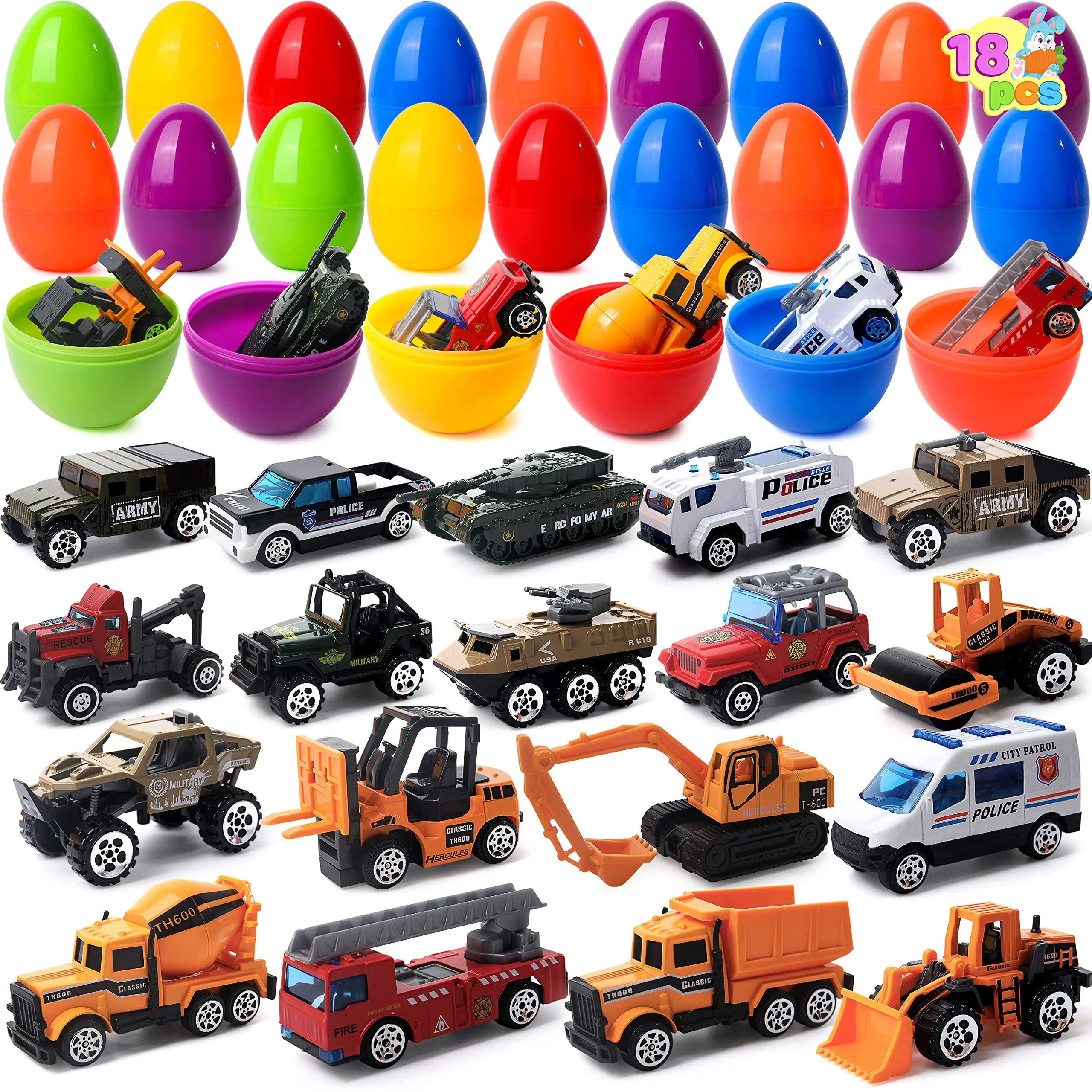 18Pcs Die-cast Vehicles