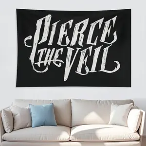 Pierce Rock Band The Veil Tapestry Music Poster Wall Art for Living Room College Dorm Room Decor Banner Decoration Whimsical Home Decor