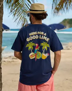 Margaritaville by Kenny Flowers - Here for a Good Lime – Navy Tee Shirt