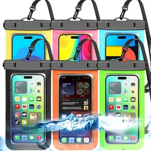 [Up to 8.3"] 6 Pack Multicolor Universal Waterproof Phone Pouch, Phone Waterproof Case Dry Bag (Protection Level: IP68) Outdoor for Apple iPhone,Samsung,and More(Black,Blue,Pink,Orange,Yellow,Green)