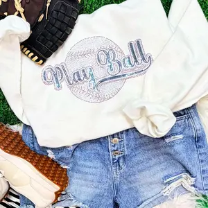 Play Ball Rhinestone & Spangle SET Heat Transfer