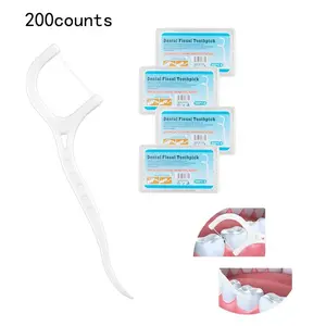 200 Quality Dental Floss Picks for Deep Cleaning, Essential Oral Care for Travel and Daily Use, Portable Gentle Gum Care and Easy to Use