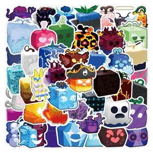 50 pcs Blox Fruits Vinyl Decals for Laptops, notebook decorative sticker vinyl sticker waterproof