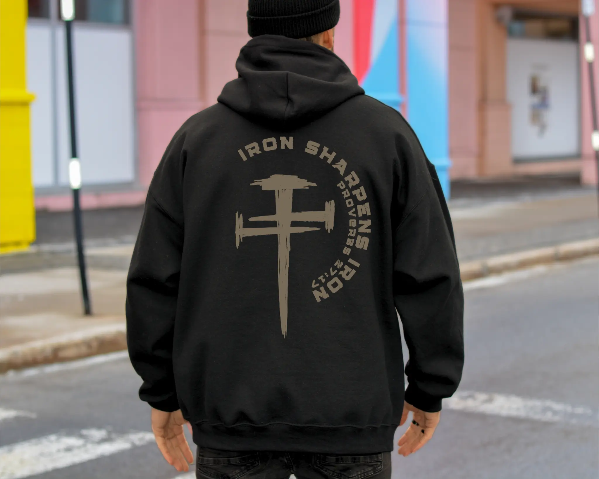 Iron Sharpens Iron Christian Hoodies Jesus Hoodie Christian Streetwear Gym Cover Christian Gym Pump Men Christian Clothes Christian Apparel