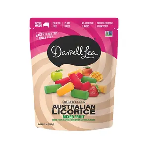 Soft Mixed Fruit Chewy Licorice Candy – 7 oz Bag, Non‑GMO, Plant‑Based, No Palm Oil, No High Fructose Corn Syrup, Gluten Free Snack