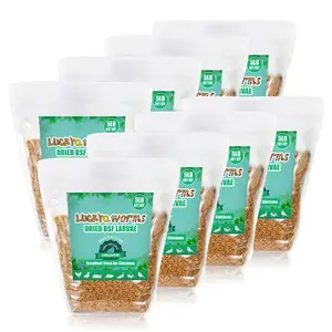 LuckyQworms 40 lbs Dried Black Soldier Fly Larvae Mealworms for Chickens Birds Bluebirds Hamsters Turtles Fish Hedgehogs High Protein Omega-3 Fatty Acids Pet Food for Poultry Reptile Rodent Daily Treats