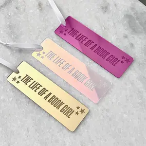 The Life of a Book Girl Acrylic Bookmark - Taylor Inspired Bookish Gift for Book Lover Merch - Cute Bookmark in Pink Gold & Iridescent Options