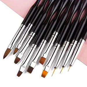 Nail Art Brush Set - Nail Art Design Tools, 3D Gel Nail Art Brush - Acrylic Nail Art Pen - Nail Art Brushes Suitable for Salon and Home Nail Work