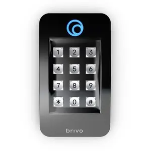 Brivo B-BSPKF-B Black OSDP Dual Credential Tri-Technology Reader with Keypad