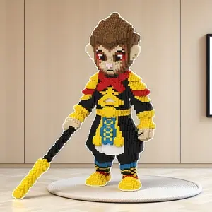 9873pcs Monkey King Building Block Model, Creative Desk Decor, Home & Party Decoration, Birthday/halloween Gift Idea