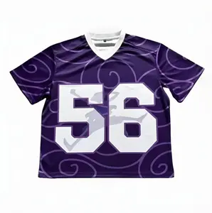NIKA 56 Jersey - Anime Purple with White Number 56 Design for Sports Enthusiasts