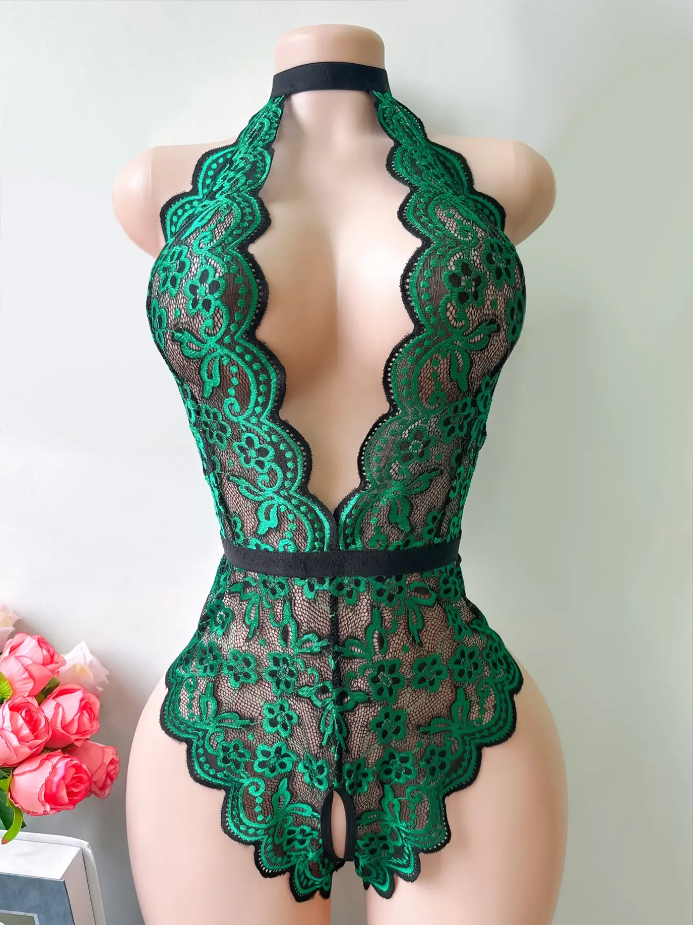 Women's Floral Lace Sexy Open-Crotch Onesie, Halter Tie Cute Homewear, Erotic All-Season Fitted Sleepsuit, Lingerie, Halter Neck - TikTok Shop Women's Floral Lace Sexy Open-Crotch Onesie, Halter Tie Cute Homewear, Erotic All-Season Fitted Sleepsuit, Lingerie, Halter Neck - TikTok Shop